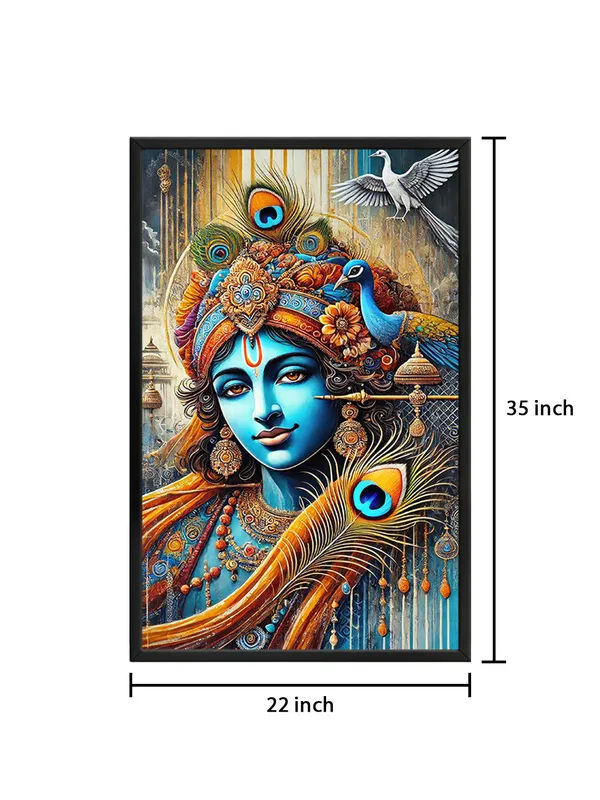 Box_Fiber_Frame_Lord_Krishna_With_Peacock_Feathers_Canvas_Art_-_Divine_Wall_Decor_For_Devotional_Spaces