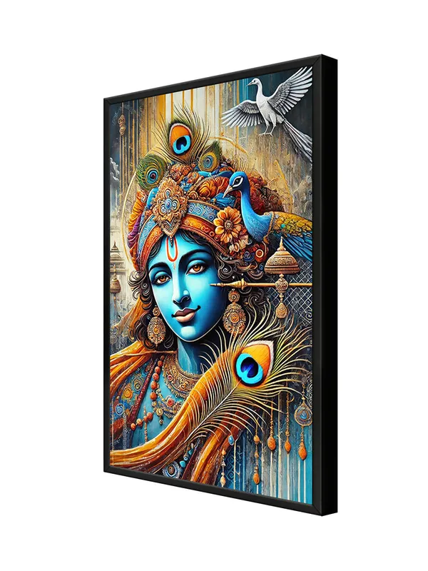 Box_Fiber_Frame_Lord_Krishna_With_Peacock_Feathers_Canvas_Art_-_Divine_Wall_Decor_For_Devotional_Spaces