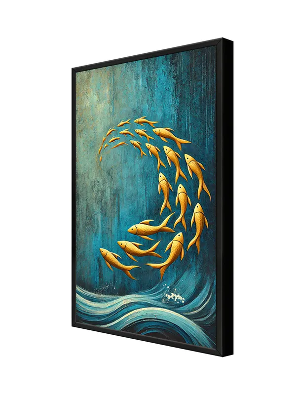 Box_Fiber_Frame_Golden_Fish_Swimming_Canvas_Art_-_Tranquil_Wall_Decor_For_Nature_Lovers_And_Peaceful_Spaces