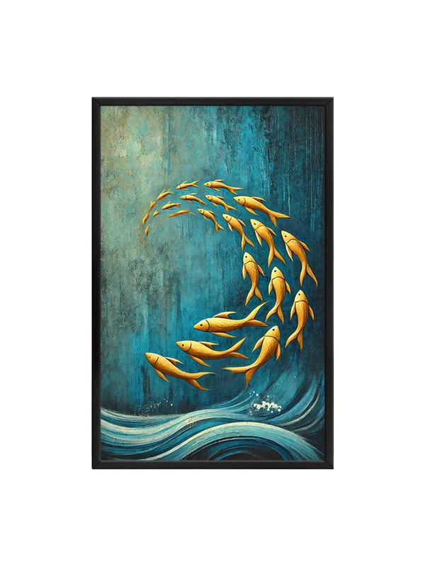 Box_Fiber_Frame_Golden_Fish_Swimming_Canvas_Art_-_Tranquil_Wall_Decor_For_Nature_Lovers_And_Peaceful_Spaces