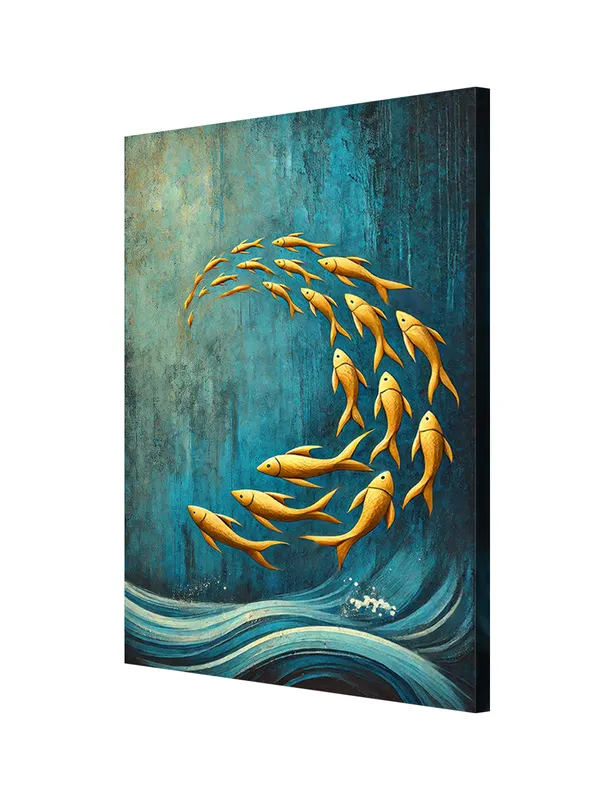 Golden_Fish_Swimming_Canvas_Art_-_Tranquil_Wall_Decor_For_Nature_Lovers_And_Peaceful_Spaces