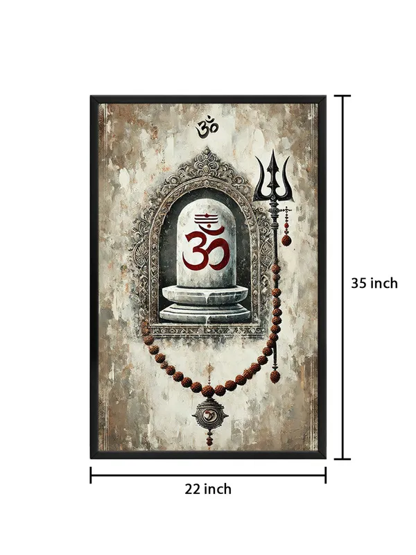 Box_Fiber_Frame_Om_And_Shiva_Lingam_Canvas_Art_-_Devotional_Wall_Decor_For_Spiritual_Spaces