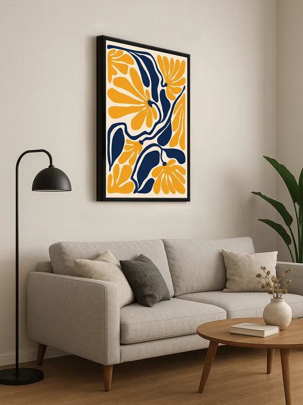 Box_Fiber_Frame_Bold_Abstract_Floral_Canvas_Art_In_Yellow_And_Blue_With_Minimalist_Design
