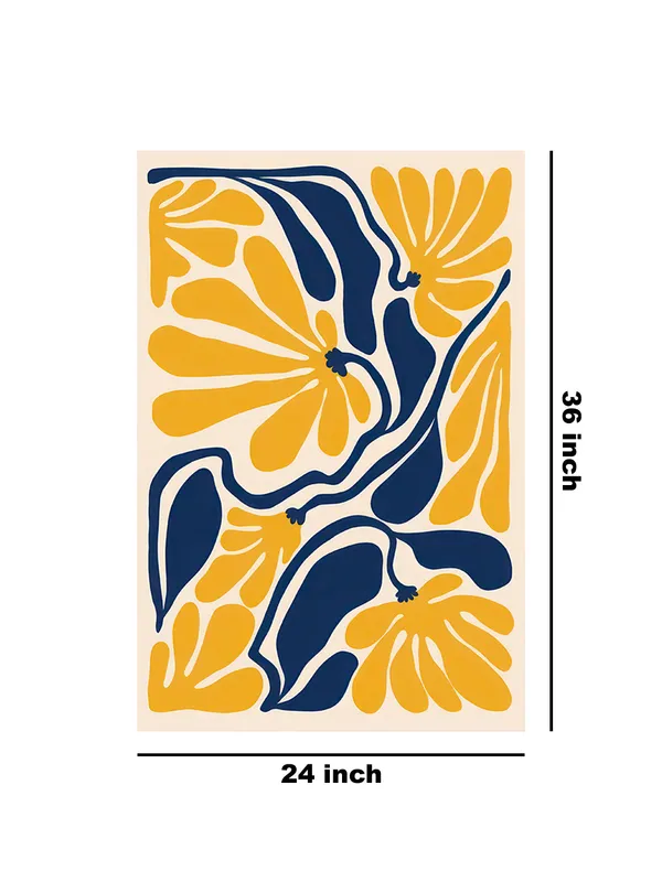 Bold_Abstract_Floral_Canvas_Art_In_Yellow_And_Blue_With_Minimalist_Design