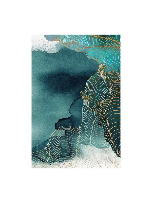Abstract_Canvas_Painting_With_Golden_Lines_And_Teal_Shades_In_A_Flowing_Pattern