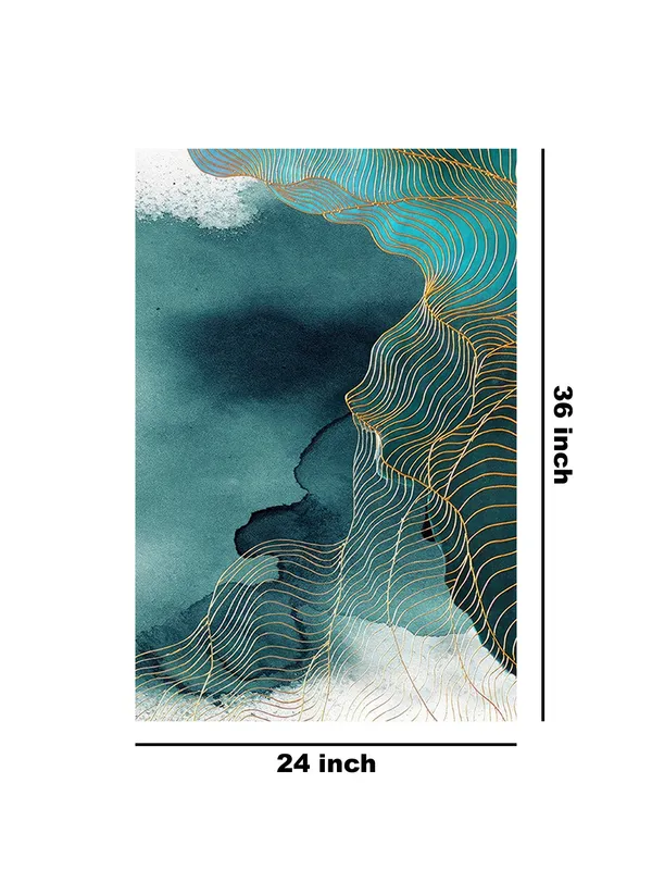 Abstract_Canvas_Painting_With_Golden_Lines_And_Teal_Shades_In_A_Flowing_Pattern