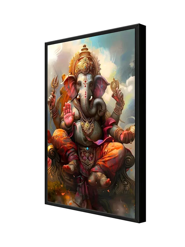 Box_Fiber_Frame_Majestic_Canvas_Art_Of_Ganesha_With_A_Traditional_Artistic_Style_And_Rich_Colors