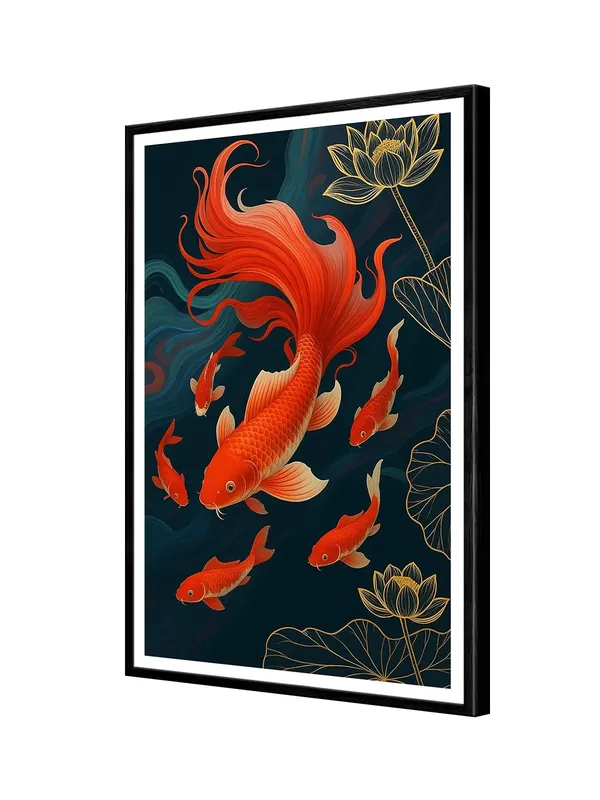 Red_Harmony_Koi_Fish_Family_Box_Fiber_Canvas_Painting_Frame_24X36_-_Artistic_Water_Lotus_Wall_Decor_BLF24360879
