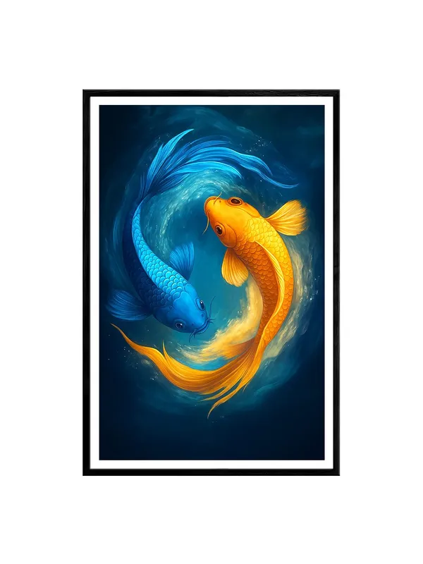 Blue_&_Gold_Yin_Yang_Koi_in_Ocean_Swirl_|_Box_Fiber_Canvas_Frame_|_24x36_|_Balance_&_Harmony_Wall_Art_BLF24360932