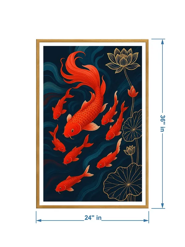 Red_Koi_Family_With_Lotus_|_24X36_Box_Fiber_Canvas_Painting_|_Symbolic_Family_and_Harmony_Wall_Art_for_Home_and_Office_GOF24360875