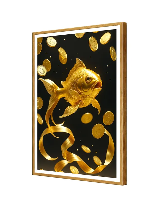 Radiant_Goldfish_with_Floating_Coins_|_Box_Fiber_Canvas_Frame_|_24x36_|_Luxury_Gold_Koi_Wall_Decor_GOF24360927