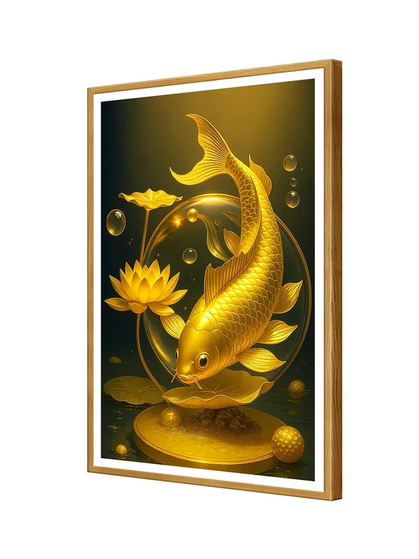 Box_Fiber_Canvas_Painting_Frame_24x36_-_Golden_Koi_with_Lotus_and_Bubbles_|_Prosperity_Symbolism_Wall_Decor_GOF24360890