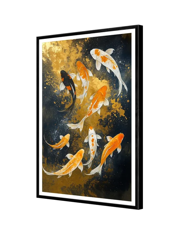 Box_Fiber_Canvas_Painting_Frame_-_Golden_and_Black_Koi_Fish_School_Wall_Art_24x36_|_Luxurious_Feng_Shui_Canvas_BLF24360862