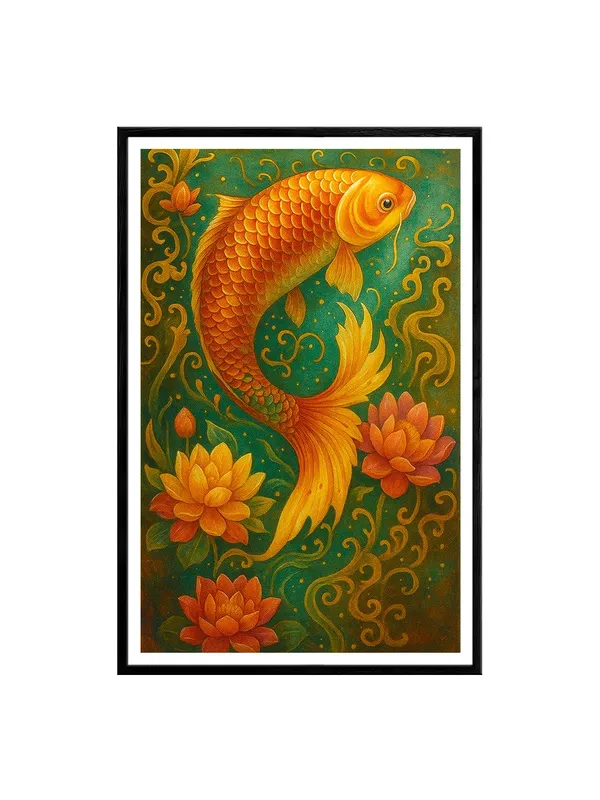 Mystic_Golden_Koi_with_Lotus_&_Swirls_|_Box_Fiber_Canvas_Frame_|_24x36_|_Fantasy_Spiritual_Fish_Art_BLF24360945