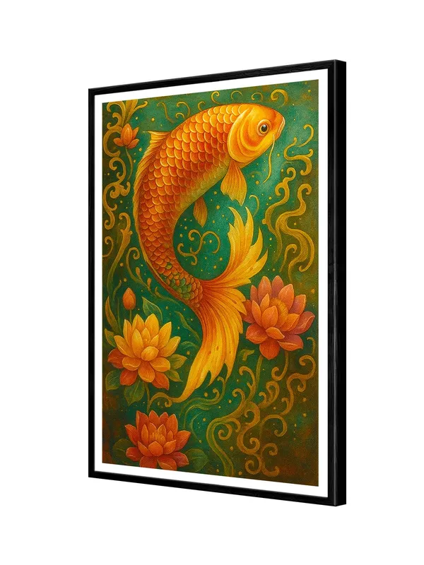 Mystic_Golden_Koi_with_Lotus_&_Swirls_|_Box_Fiber_Canvas_Frame_|_24x36_|_Fantasy_Spiritual_Fish_Art_BLF24360945