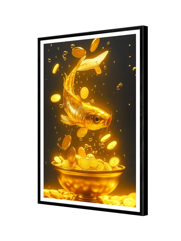 Golden_Koi_&_Coin_Splash_Canvas_-_24x36_Box_Fiber_Frame_|_Radiant_Glow_Wealth_Art_|_Gold_Bowl_Feng_Shui_Decor_|_Prosperity_Symbol_BLF24360923
