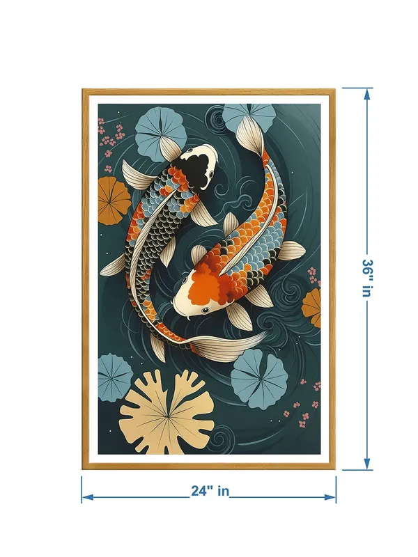 Yin-Yang_Koi_Pair_in_Lotus_Pond_|_Box_Fiber_Canvas_Frame_|_24x36_|_Harmonious_Traditional_Art_GOF24360930