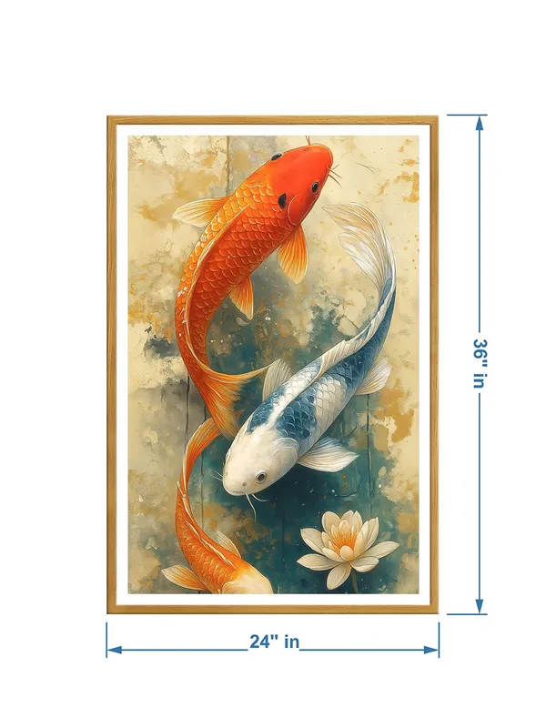 Yin_Yang_Red_and_Blue_Koi_Fish_Box_Fiber_Canvas_Painting_-_24X36_Inch_Framed_Wall_Art_|_Japanese_Style_Zen_Decor_|_Spiritual_Art_for_Harmony_GOF24360883