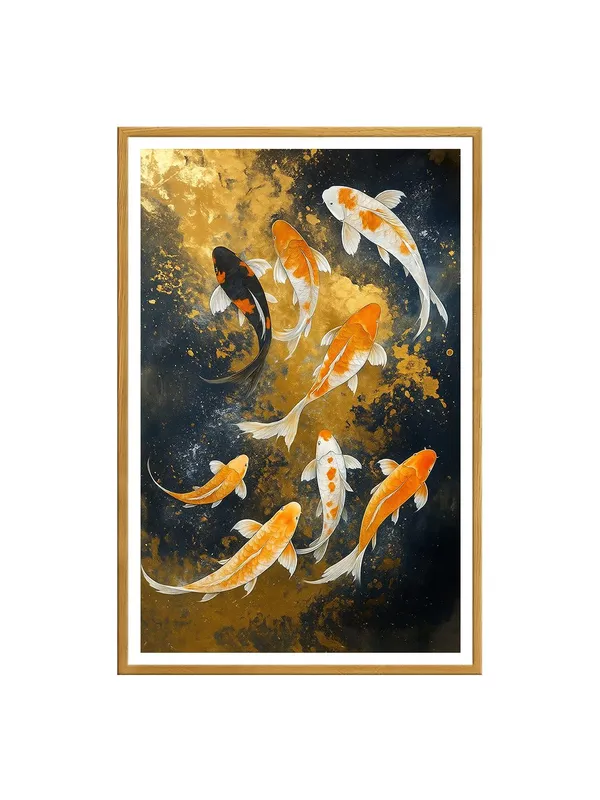 Box_Fiber_Canvas_Painting_Frame_-_Golden_and_Black_Koi_Fish_School_Wall_Art_24x36_|_Luxurious_Feng_Shui_Canvas_GOF24360862
