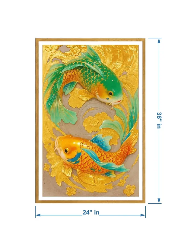 Box_Fiber_Canvas_Painting_Frame_-_Vibrant_Golden_&_Green_Koi_Fish_24x36_|_Feng_Shui_Inspired_Wall_Art_GOF24360848