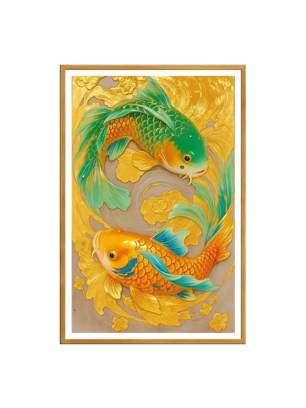 Box_Fiber_Canvas_Painting_Frame_-_Vibrant_Golden_&_Green_Koi_Fish_24x36_|_Feng_Shui_Inspired_Wall_Art_GOF24360848