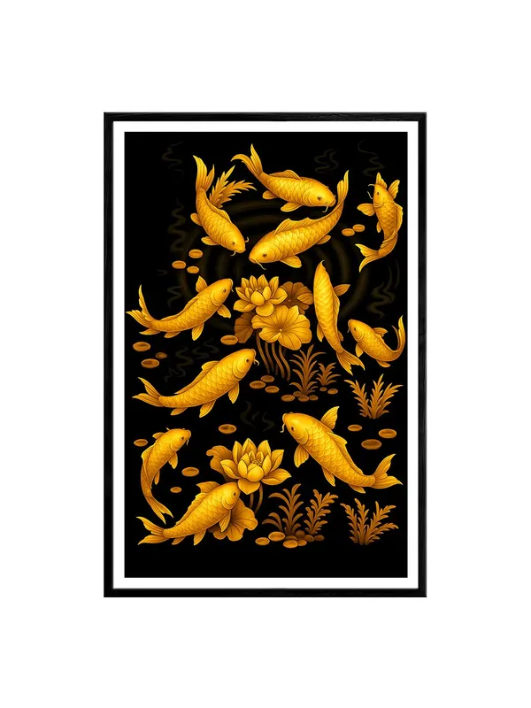 Golden_Koi_Fish_with_Lotus_Pond_Box_Fiber_Canvas_Painting_Frame_-_24X36_Inch_Wall_Art_for_Living_Room,_Bedroom,_Office_|_Feng_Shui_Art_|_Vastu_Positive_Energy_Decor_BLF24360881