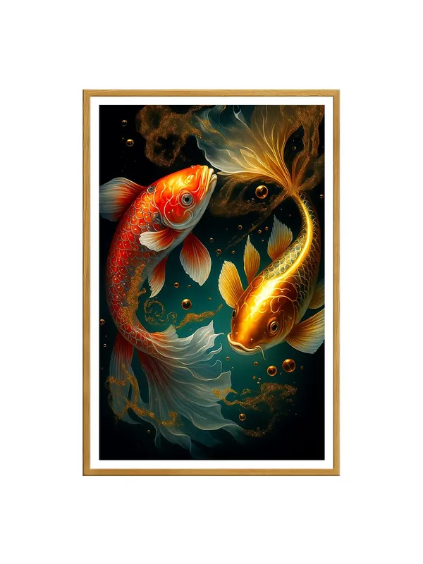 Red_&_Gold_Twin_Koi_Fish_Canvas_-_24x36_Box_Fiber_Frame_|_Underwater_Bubble_Motion_Art_|_Feng_Shui_Prosperity_Decor_|_Zen_Flow_Design_GOF24360916