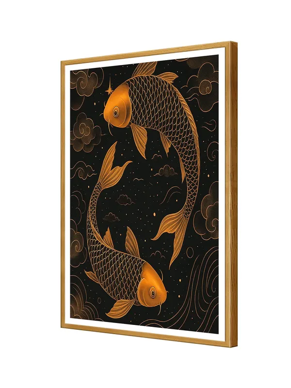 Box_Fiber_Canvas_Painting_Frame_-_Twin_Copper_Koi_Fish_on_Night_Sky_Canvas_24x36_|_Elegant_Feng_Shui_Wall_Art_GOF24360859