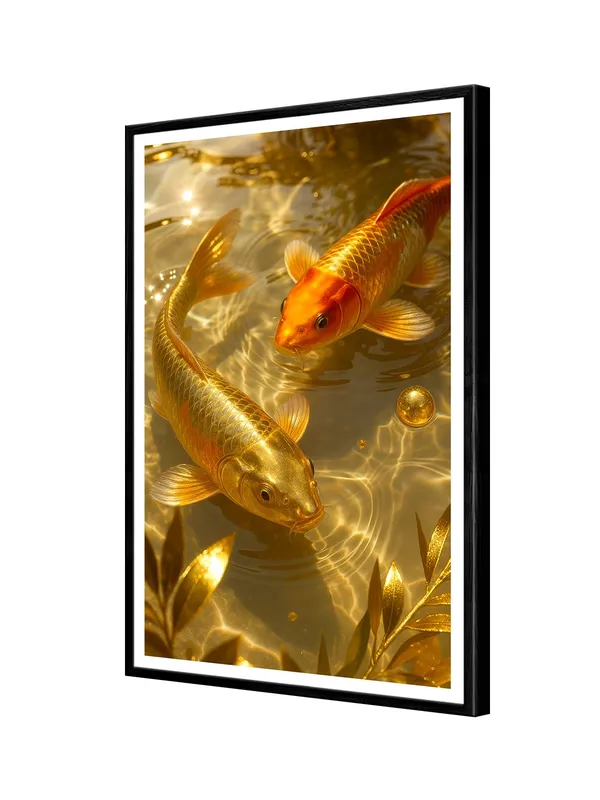 Box_Fiber_Canvas_Painting_Frame_-_Realistic_Golden_&_Orange_Koi_Fish_Underwater_Scene_24x36_|_Premium_Aquatic_Wall_Art_BLF24360856