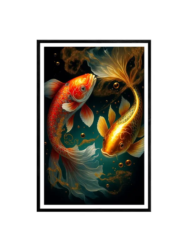 Red_&_Gold_Twin_Koi_Fish_Canvas_-_24x36_Box_Fiber_Frame_|_Underwater_Bubble_Motion_Art_|_Feng_Shui_Prosperity_Decor_|_Zen_Flow_Design_BLF24360916