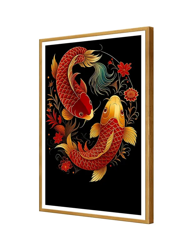 Floral_Red_&_Gold_Koi_Fish_Canvas_-_24x36_Box_Fiber_Frame_|_Japanese_Tattoo_Art_Style_|_Elegant_Black_Background_Decor_|_Feng_Shui_Symbolism_GOF24360914