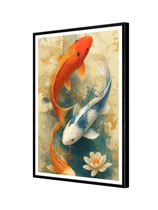 Yin_Yang_Red_and_Blue_Koi_Fish_Box_Fiber_Canvas_Painting_-_24X36_Inch_Framed_Wall_Art_|_Japanese_Style_Zen_Decor_|_Spiritual_Art_for_Harmony_BLF24360883