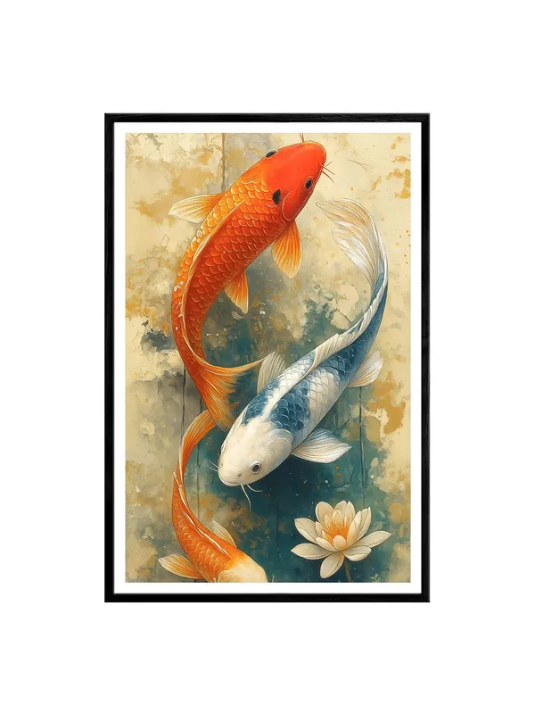 Yin_Yang_Red_and_Blue_Koi_Fish_Box_Fiber_Canvas_Painting_-_24X36_Inch_Framed_Wall_Art_|_Japanese_Style_Zen_Decor_|_Spiritual_Art_for_Harmony_BLF24360883