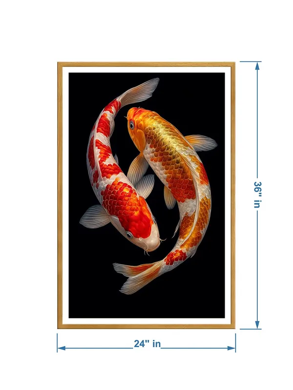 Realistic_Dual_Koi_Fish_Canvas_-_24x36_Box_Fiber_Frame_|_Gold_&_Red_High_Detail_Wall_Art_|_Black_Background_Modern_Decor_GOF24360918