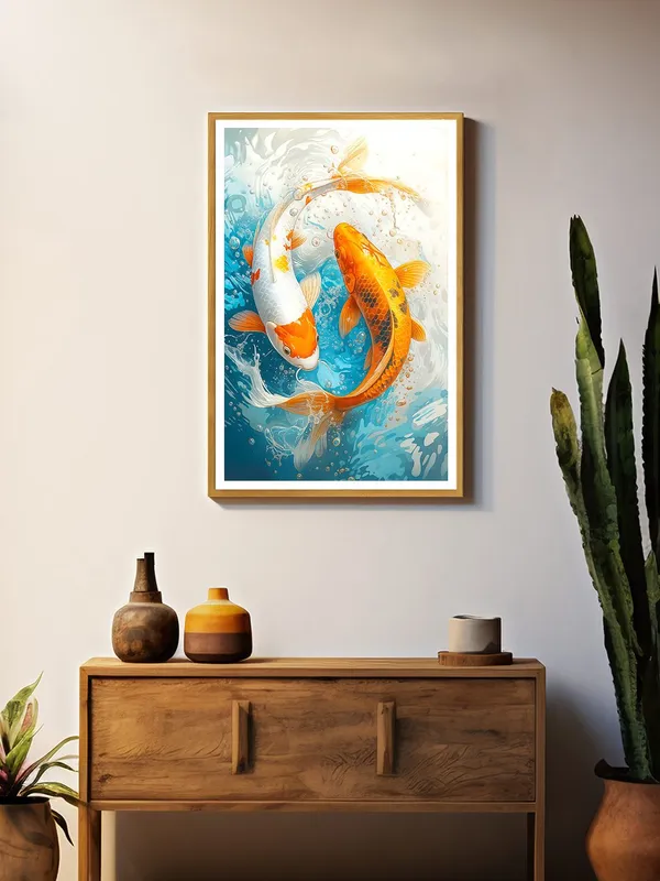 Koi_Fish_Splash_Art_Canvas_-_24x36_Box_Fiber_Frame_|_White_&_Orange_Duo_in_Motion_|_Water_Energy_Painting_|_Zen_Yin_Yang_Decor_GOF24360924