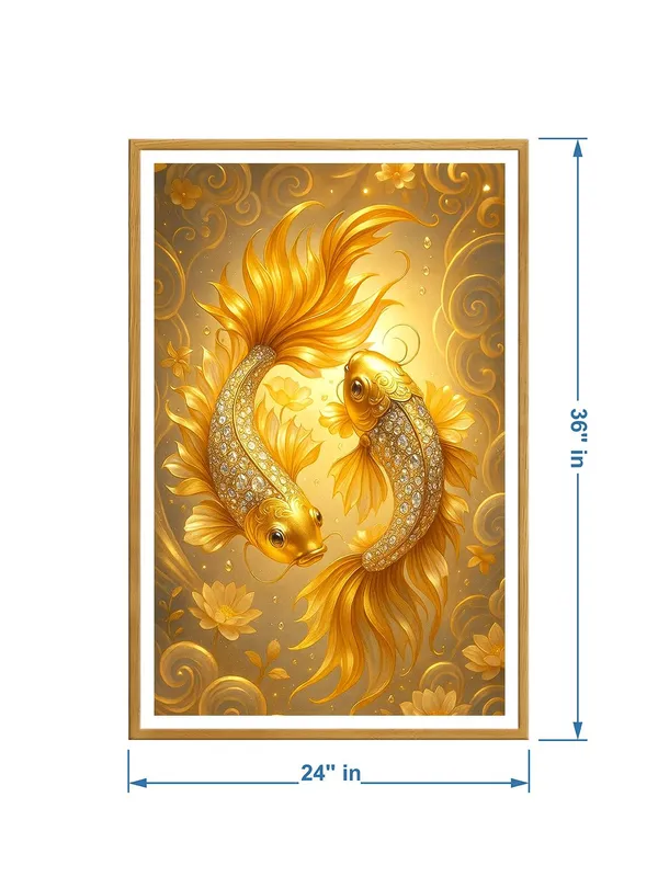 Luxury_Golden_Koi_Fish_Diamond_Pattern_|_Box_Fiber_Canvas_Painting_Frame_24X36_|_Elegant_Wall_D�cor_for_Living_Rooms_&_Hotels_GOF24360872