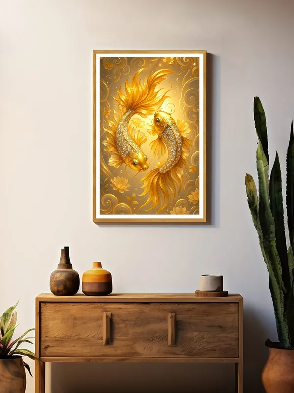 Luxury_Golden_Koi_Fish_Diamond_Pattern_|_Box_Fiber_Canvas_Painting_Frame_24X36_|_Elegant_Wall_D�cor_for_Living_Rooms_&_Hotels_GOF24360872