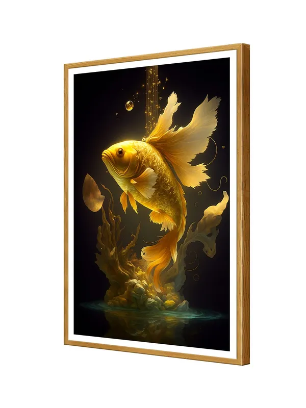 Golden_Koi_Rising_Amid_Starlit_Ripples_|_Box_Fiber_Canvas_Frame_|_24x36_|_Luxurious_Ethereal_Wall_Art_GOF24360934