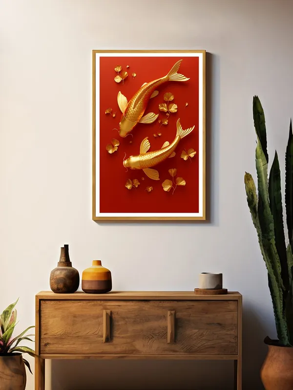 Golden_Koi_Fish_Art_-_Box_Fiber_Canvas_Painting_Frame_24x36_|_Feng_Shui_Inspired_Wall_Decor_|_Zen_Harmony_|_Fish_Wall_Art_|_Prosperity_Symbol_GOF24360901