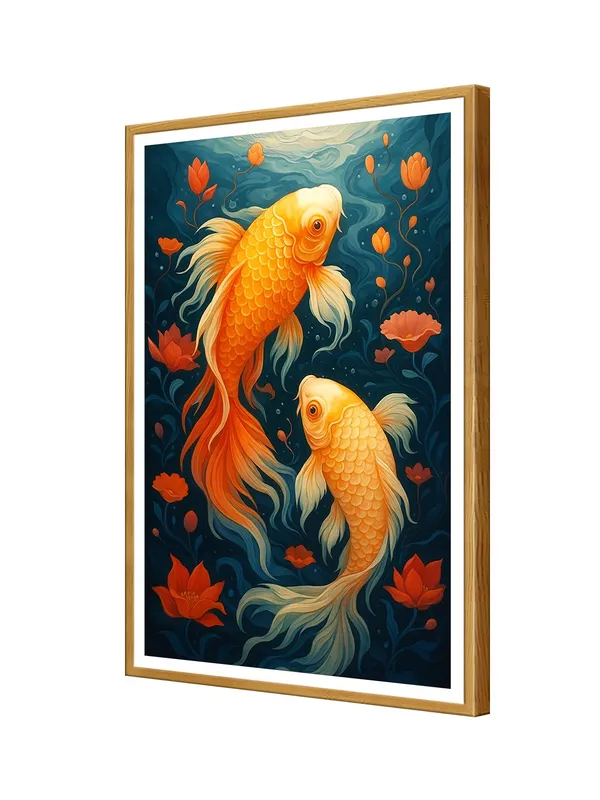 Floral_Goldfish_Art_on_24X36_Box_Fiber_Canvas_�_Serene_Underwater_Scene_for_Living_Room,_Bedroom_or_Office_GOF24360869