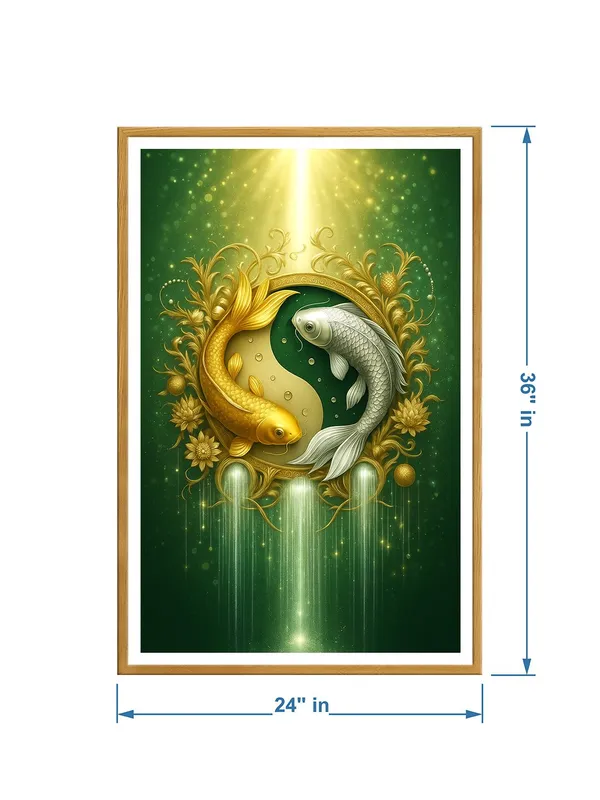 Golden_and_Silver_Koi_Yin-Yang_with_Floral_Glow_|_Box_Fiber_Canvas_Frame_|_24x36_|_Spiritual_Feng_Shui_Art_GOF24360940