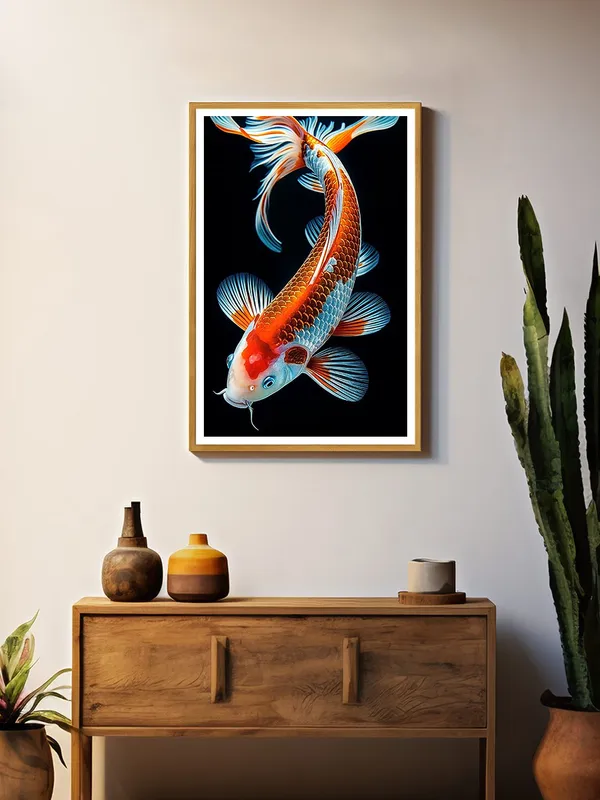 Box_Fiber_Canvas_Painting_Frame_-_High_Definition_Red_and_Blue_Koi_Fish_on_Black_24x36_|_Modern_Japanese_Fish_Wall_Art_GOF24360861