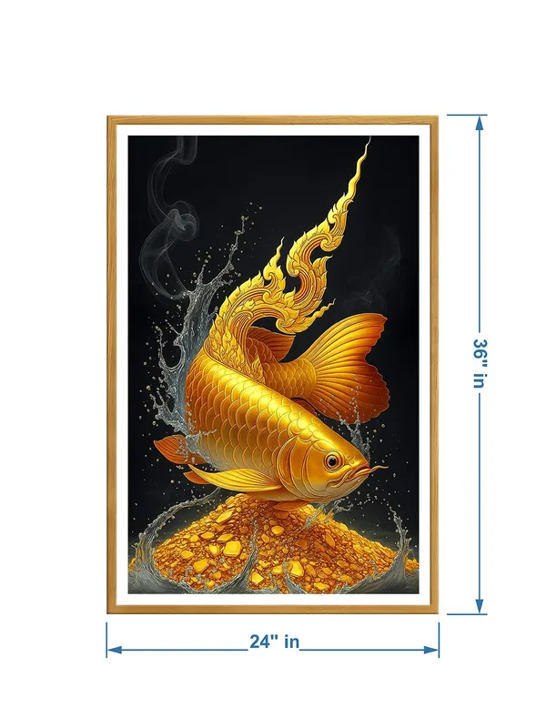 Golden_Arowana_Feng_Shui_Box_Fiber_Canvas_Painting_Frame_-_24x36_Inch_|_Wealth_&_Prosperity_Decorative_Wall_Art_GOF24360897