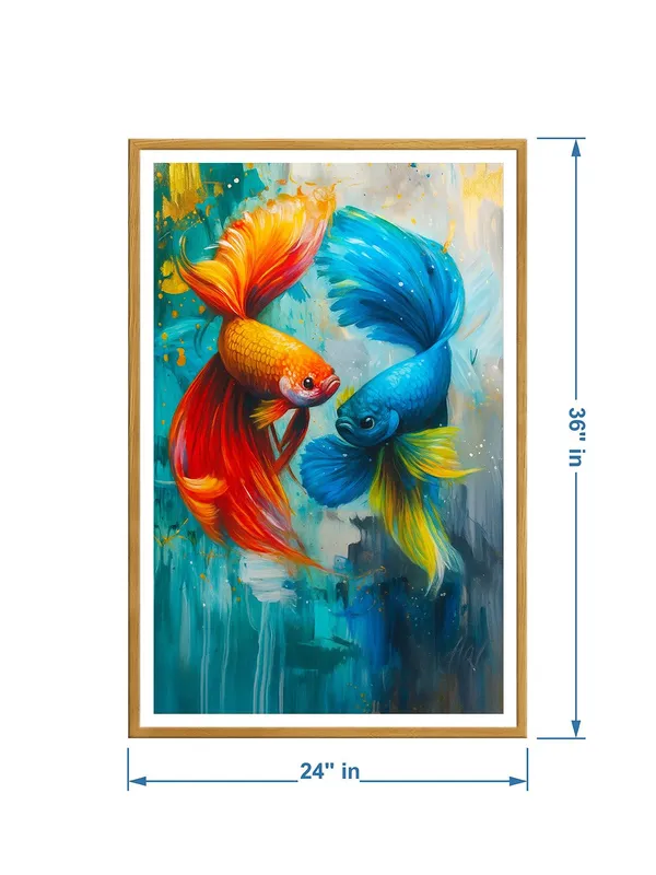 Dual_Betta_Fish_Abstract_Canvas_-_24x36_Box_Fiber_Frame_|_Red_&_Blue_Color_Splash_Painting_|_Energetic_Wall_Art_|_Modern_Aquatic_Decor_GOF24360910