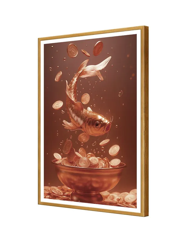 Golden_Koi_Jumping_Over_Coin_Bowl_|_Box_Fiber_Canvas_Painting_Frame_|_24x36_|_Prosperity_Wall_Art_Decor_GOF24360926