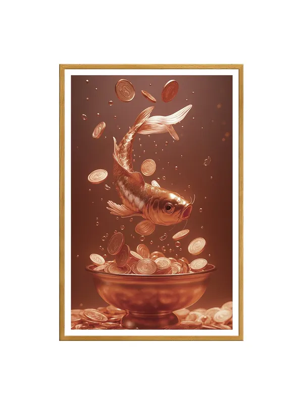 Golden_Koi_Jumping_Over_Coin_Bowl_|_Box_Fiber_Canvas_Painting_Frame_|_24x36_|_Prosperity_Wall_Art_Decor_GOF24360926