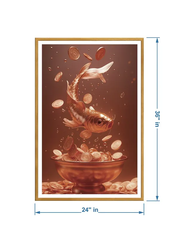 Golden_Koi_Jumping_Over_Coin_Bowl_|_Box_Fiber_Canvas_Painting_Frame_|_24x36_|_Prosperity_Wall_Art_Decor_GOF24360926