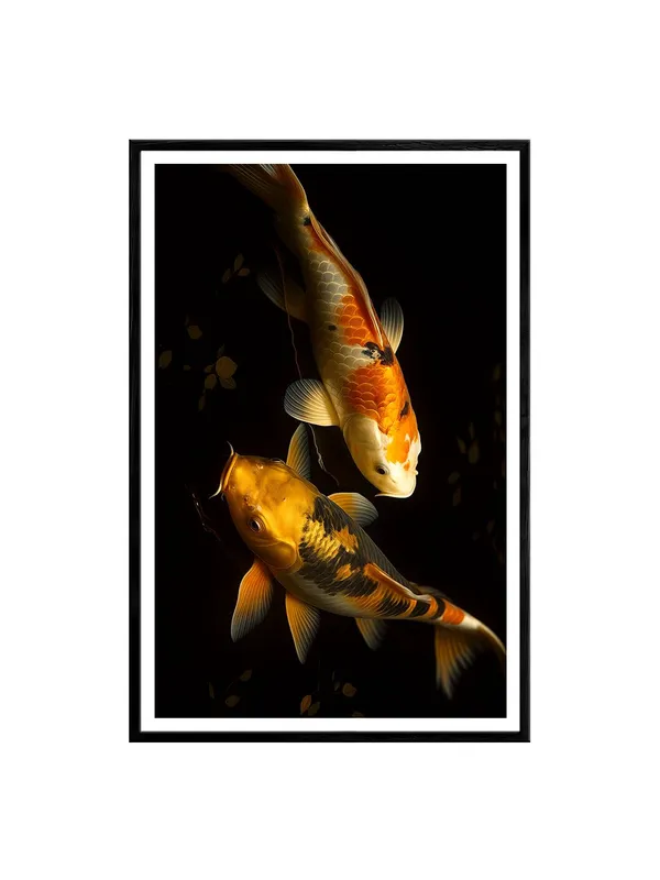 Realistic_Dual_Koi_with_Dramatic_Lighting_|_Box_Fiber_Canvas_Frame_|_24x36_|_Classic_High-Contrast_Fish_Art_BLF24360938
