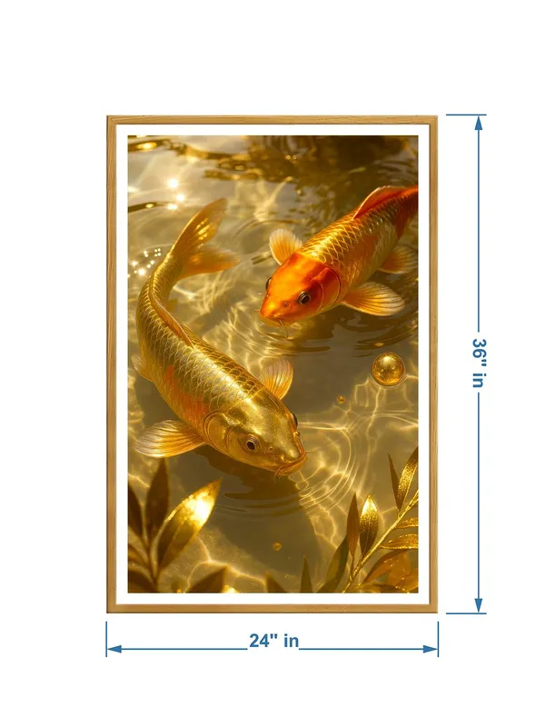 Box_Fiber_Canvas_Painting_Frame_-_Realistic_Golden_&_Orange_Koi_Fish_Underwater_Scene_24x36_|_Premium_Aquatic_Wall_Art_GOF24360856