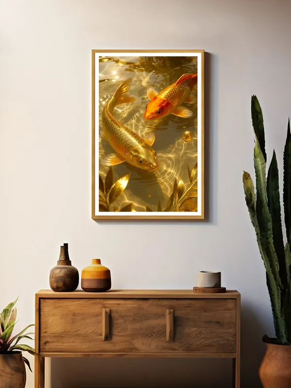 Box_Fiber_Canvas_Painting_Frame_-_Realistic_Golden_&_Orange_Koi_Fish_Underwater_Scene_24x36_|_Premium_Aquatic_Wall_Art_GOF24360856